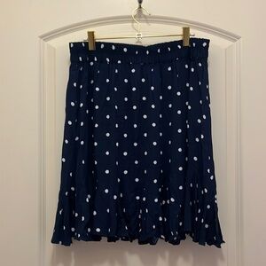 Cute navy and white polka dot skirt from AT Loft.